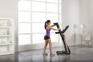 folding Proform 6.0 RT treadmill