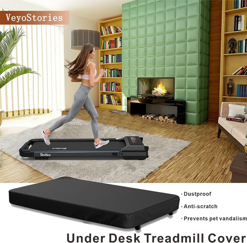 Under Desk Treadmill Cover, 2 in 1 Walking Pad Treadmill Dust Cover for Home - Suitable for Most 48-55 Portable Folding Treadmill and Office Under Desk Smart Walking Running Machine
