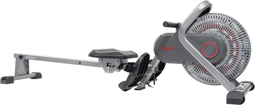 Sunny Health  Fitness Air Fan Rowing Machine Ergometer - SF-RW520050,Silver