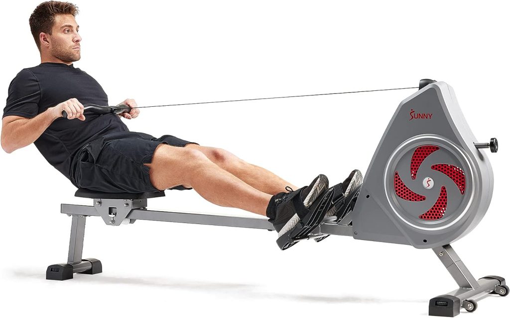 Sunny Health  Fitness Dynamic Rowing Machine w/Optional Exclusive SunnyFit® App Enhanced Bluetooth Connectivity