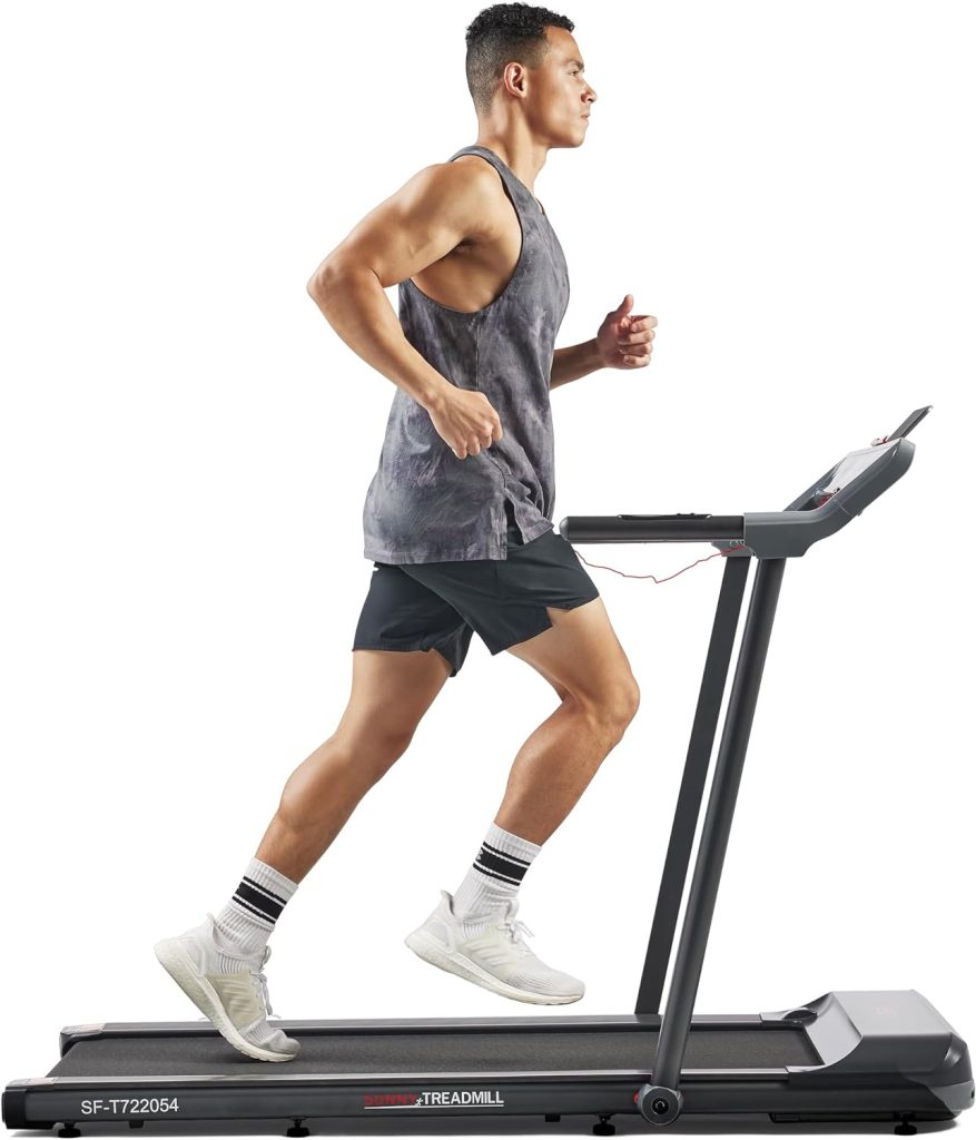 Sunny Health  Fitness Pegasus Smart Treadmill with 20” Wide Running Belt and Customizable Workout Programs, Bluetooth Connectivity with SunnyFit® App - SF-T722054