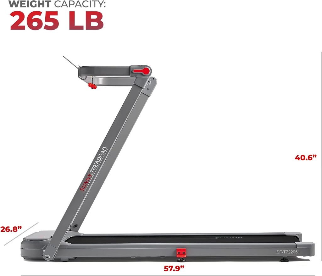 Sunny Health  Fitness Treadpad™ HELIUS LITE Premium Dual Mode Walking/Running Treadmill with Advanced Brushless Technology  Exclusive SunnyFit® App Enhanced Bluetooth Connectivity - SF-T722051